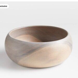 Crate & Barrel Tondo 10.5" White-Washed Bowl